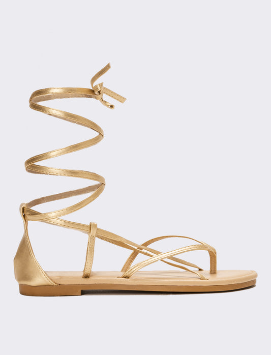 Sandalo da donna alla schiava - Oro