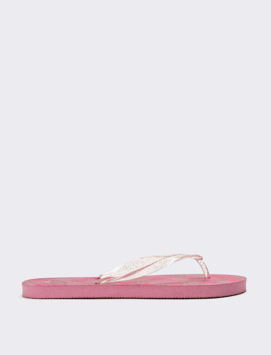 Infradito da donna stampa floreale - Rosa