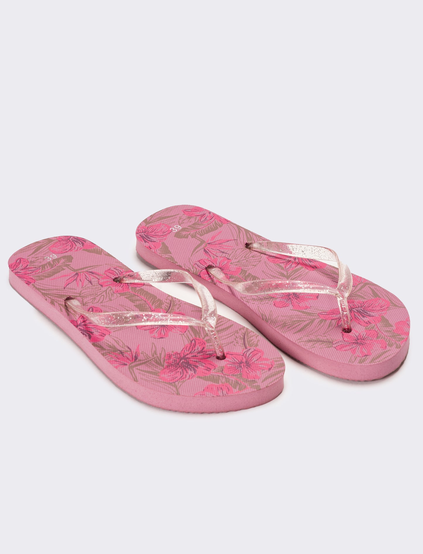 Infradito da donna stampa floreale - Rosa