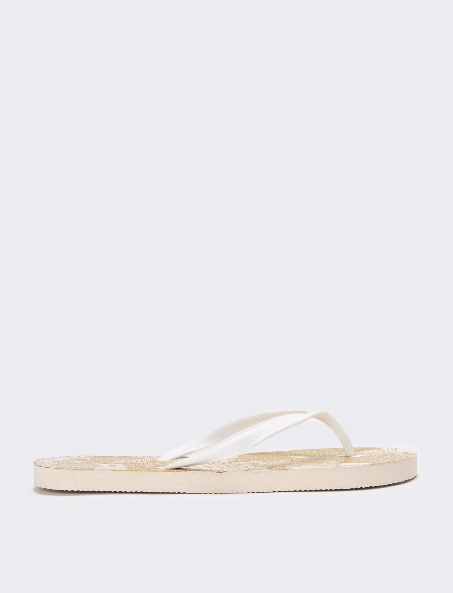 Infradito da donna stampa tropicale - Bianco