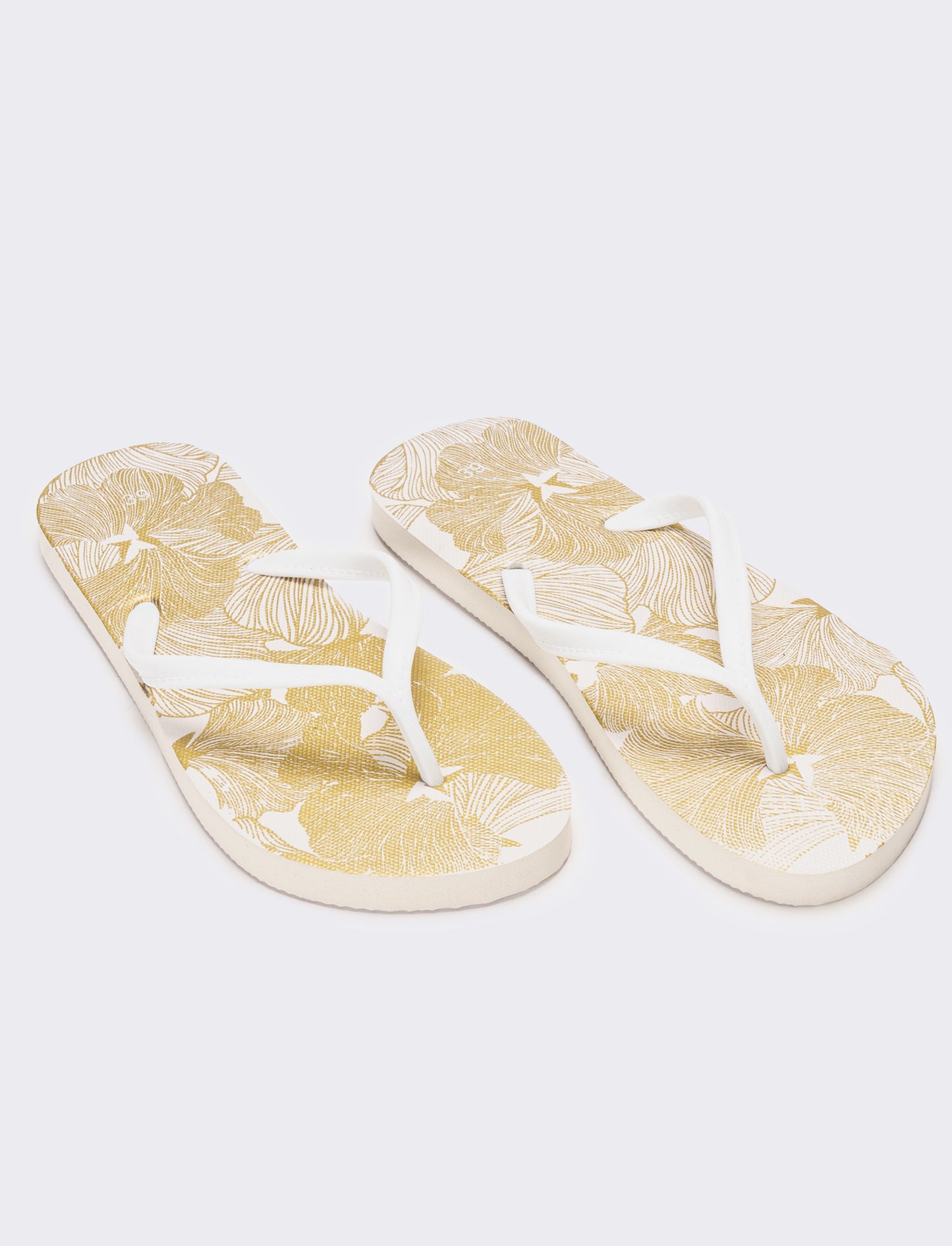 Infradito da donna stampa tropicale - Bianco