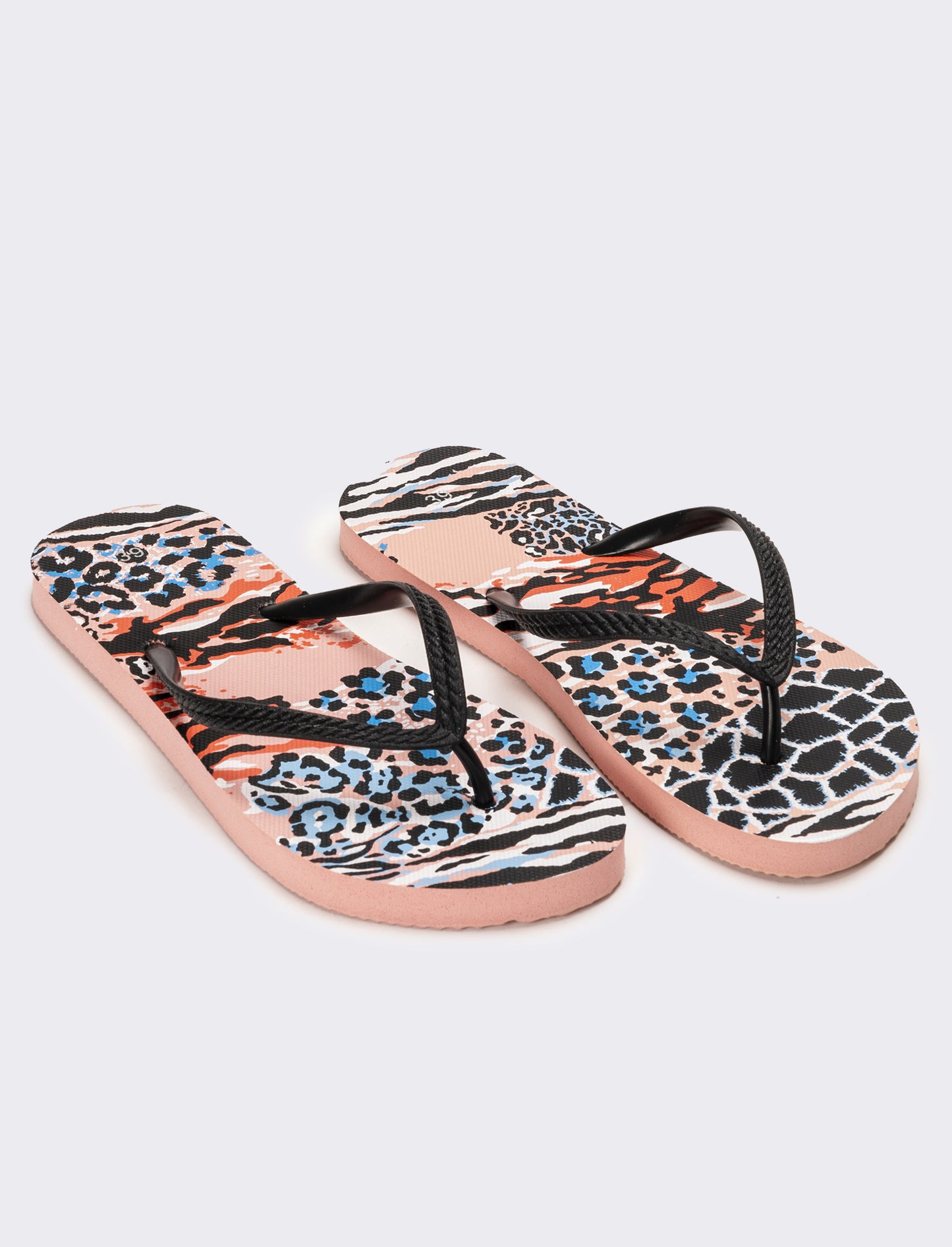 Infradito da donna stampa animalier - Nero