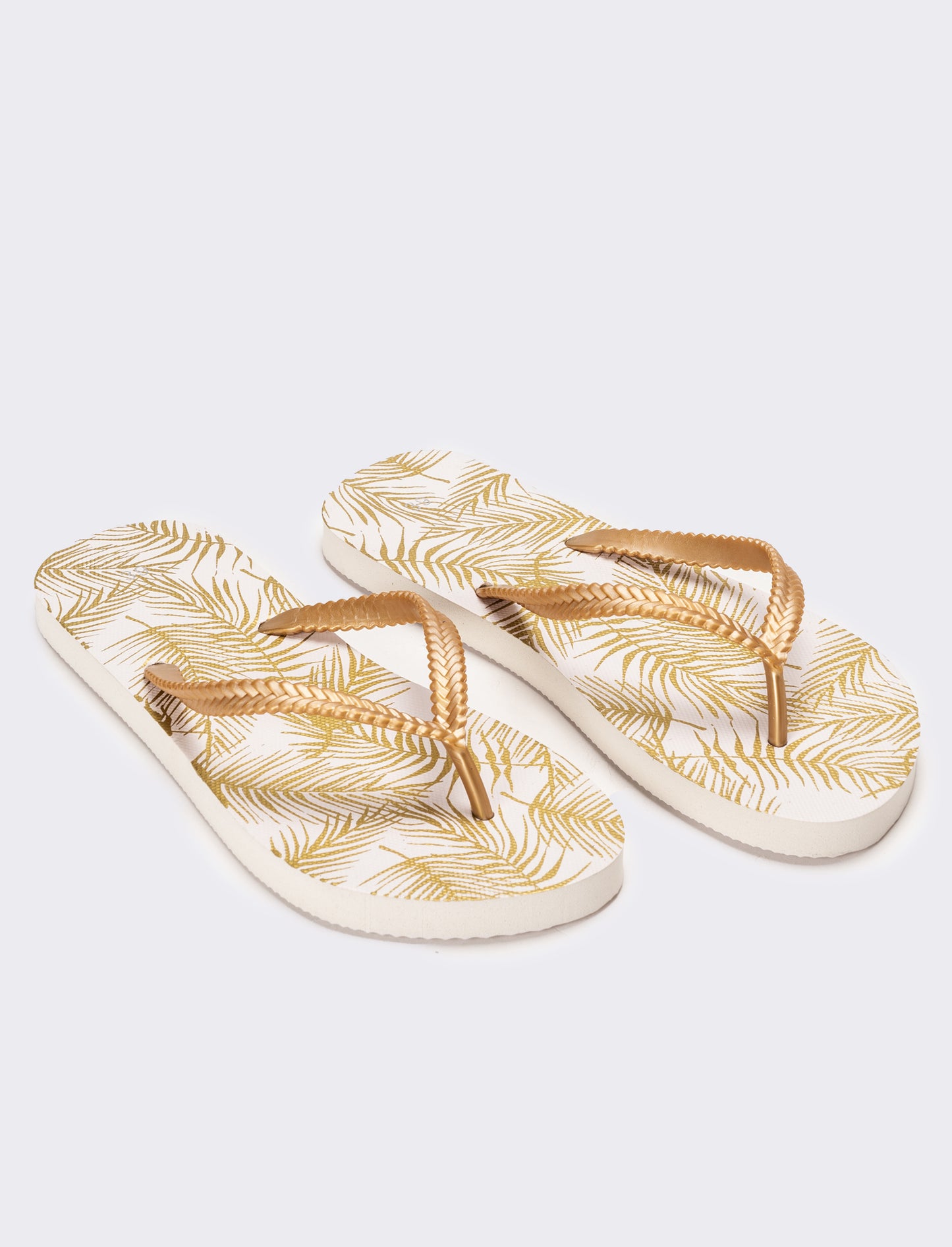 Infradito da donna stampa Jungle - Oro