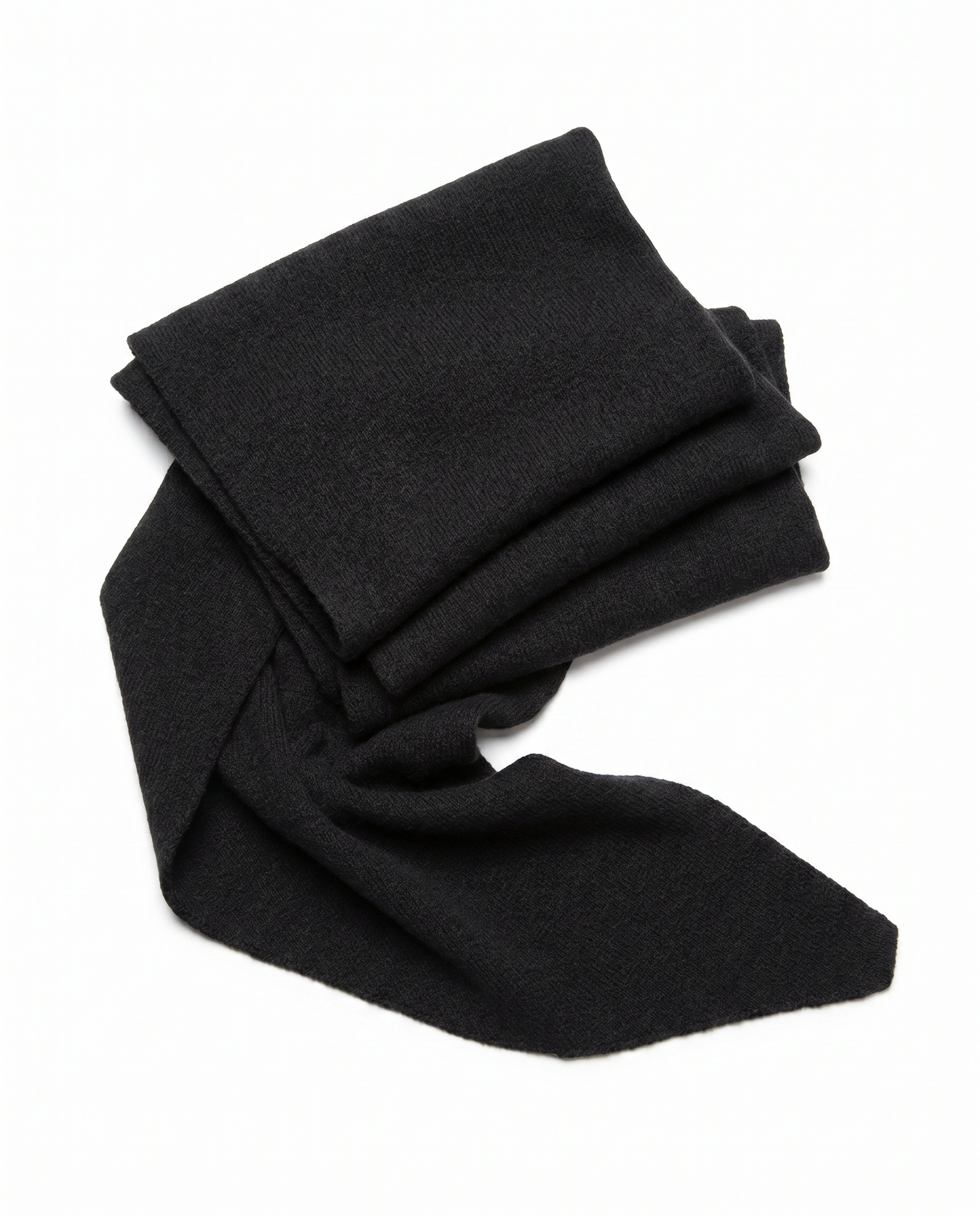Triangolo sciarpa grande con bordini - Nero