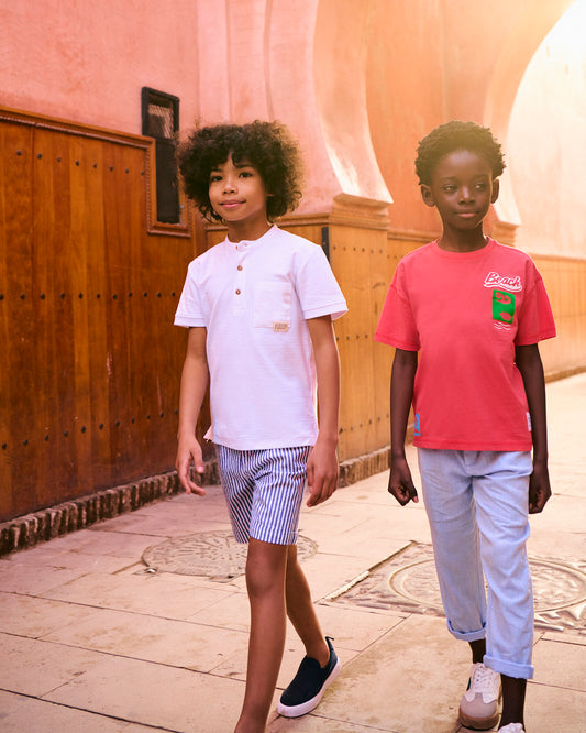 T-shirt over size da bambino - Corallo