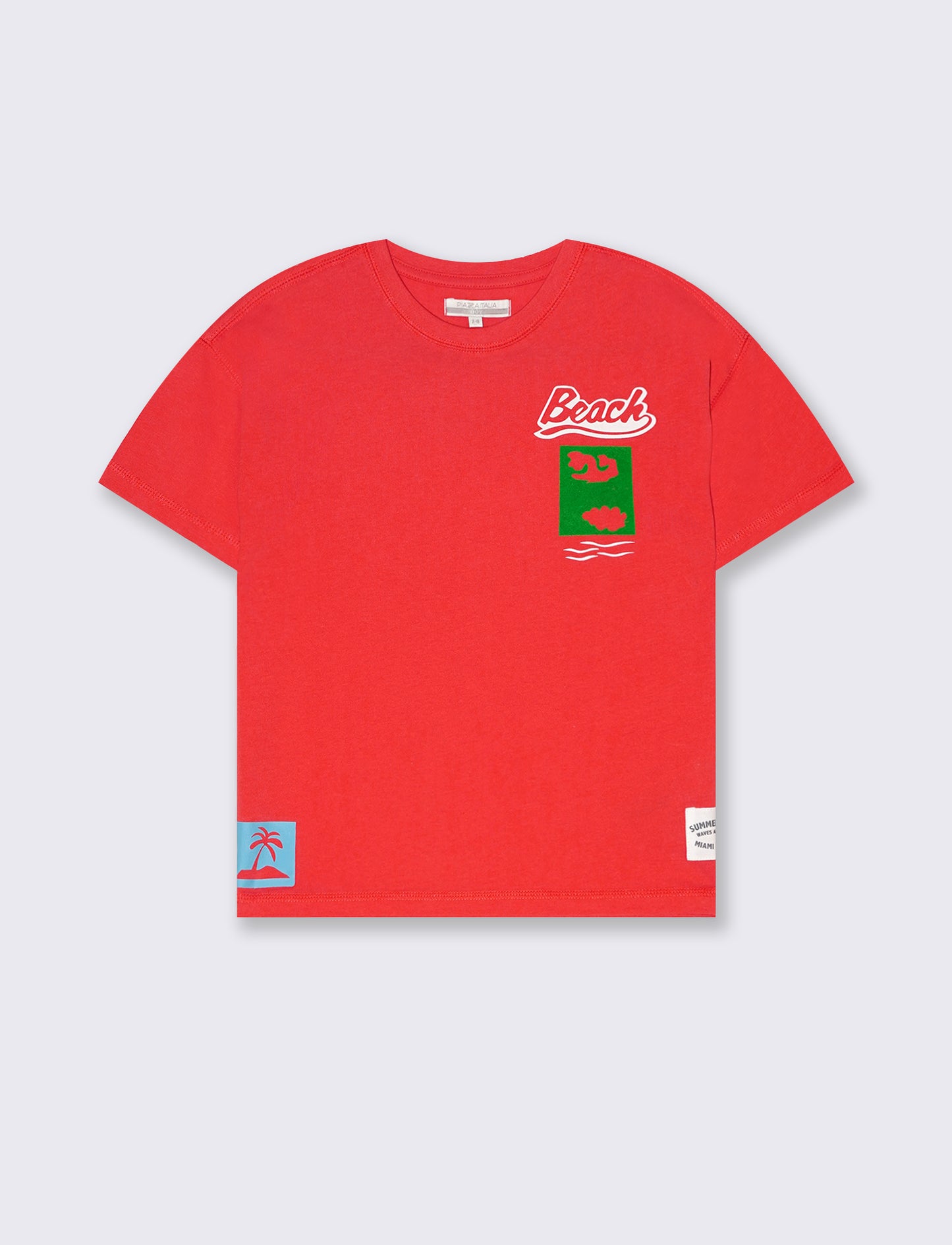 T-shirt over size da bambino - Corallo