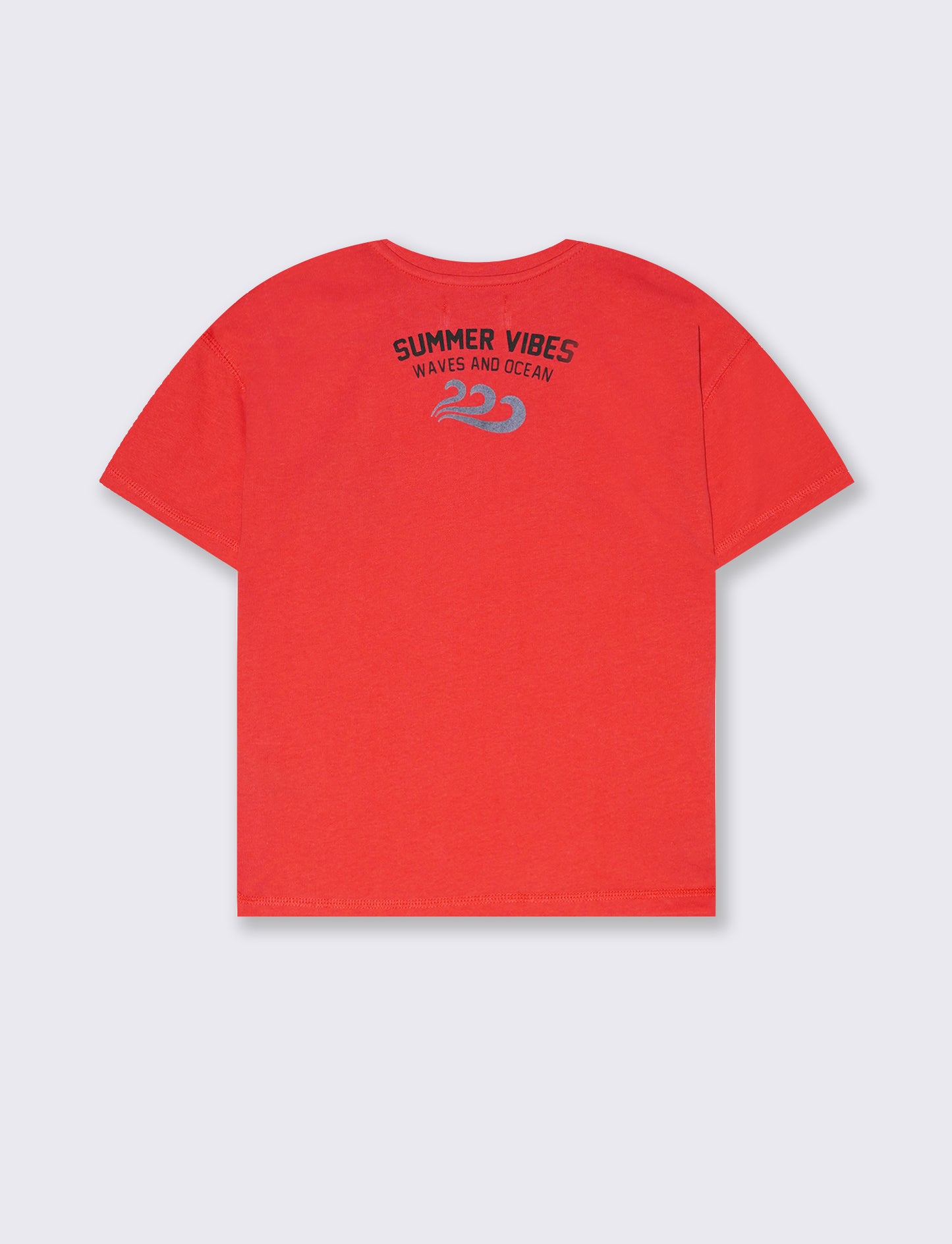 T-shirt over size da bambino - Corallo