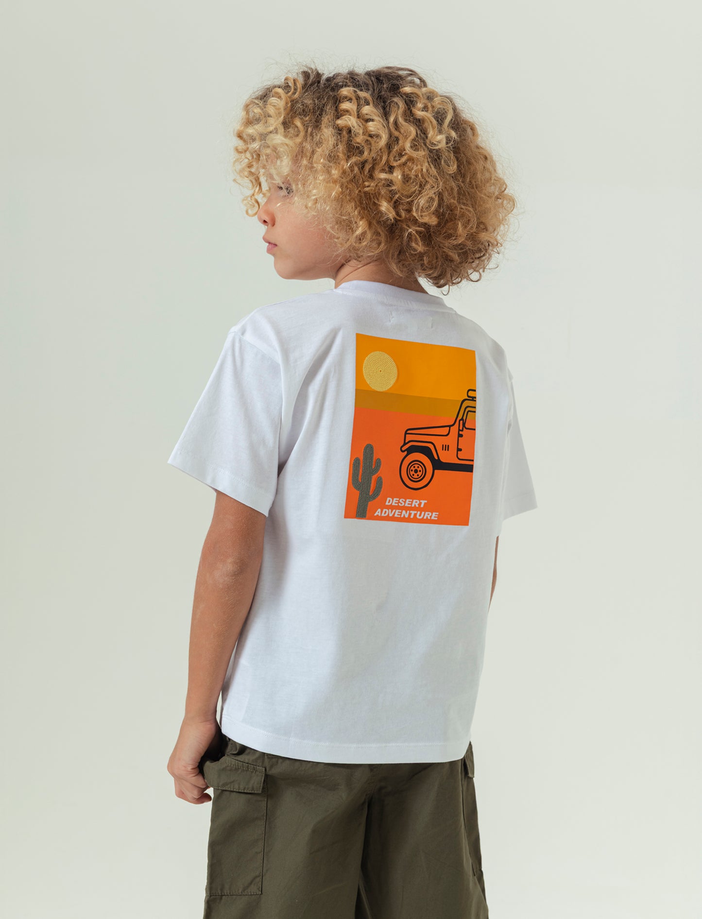 T-shirt con ricamo da bambino - Bianco