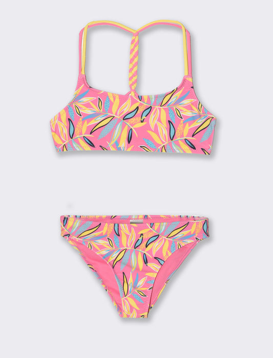 Costume bambina trecce da bambina - Fuxia