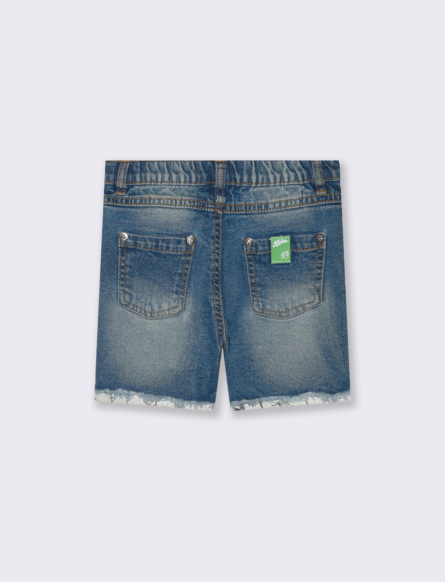 Bermuda in denim da neonato - Denim chiaro