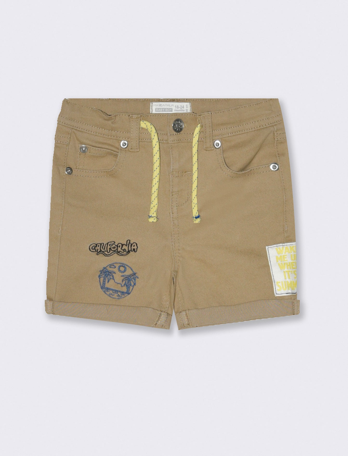 Bermuda con ricami da neonato - Beige