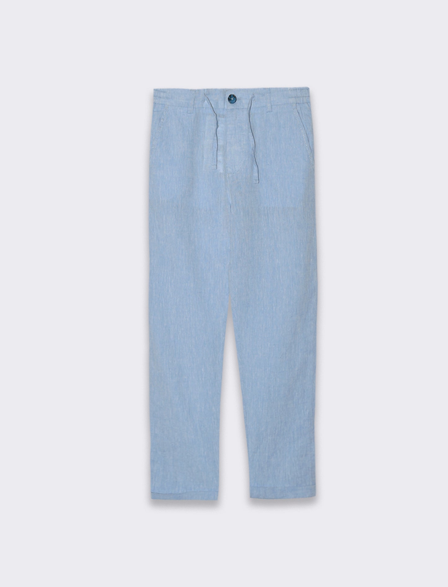 Pantaloni in lino da bambino - Celeste