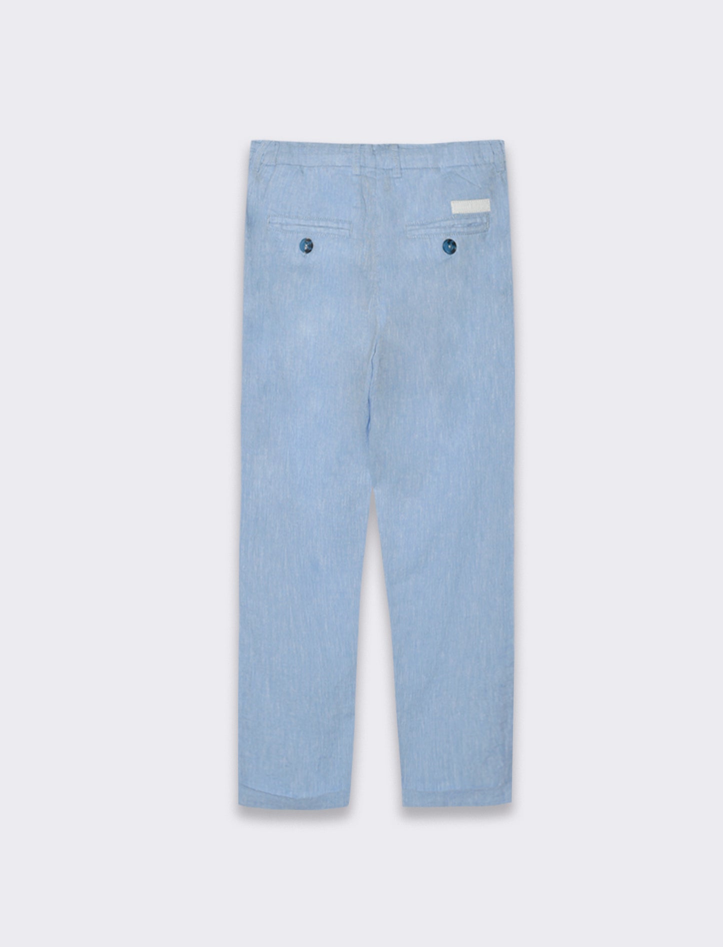 Pantaloni in lino da bambino - Celeste