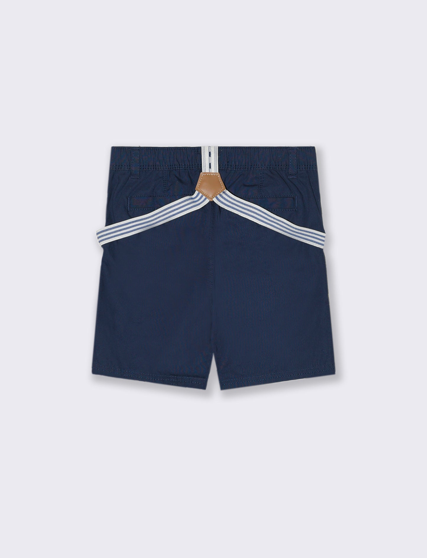 Bermuda con bretelle da neonato - Blu