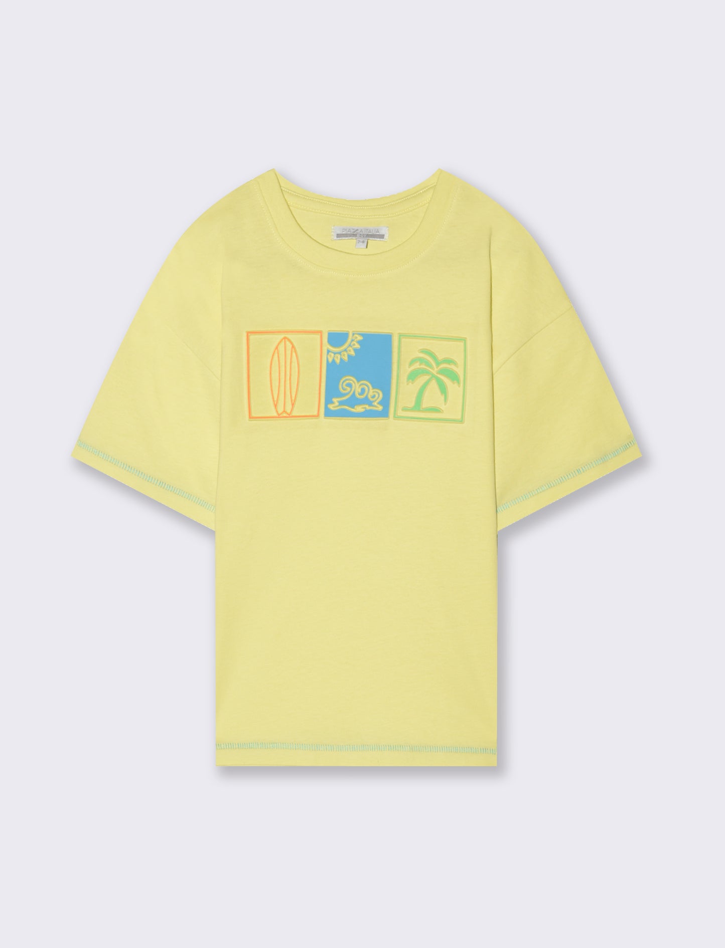 T-shirt in jersey da bambino - Giallo