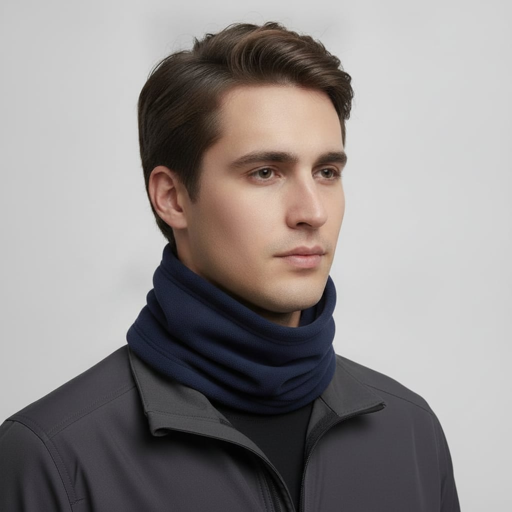 Basic men's drawstring neck - Blue