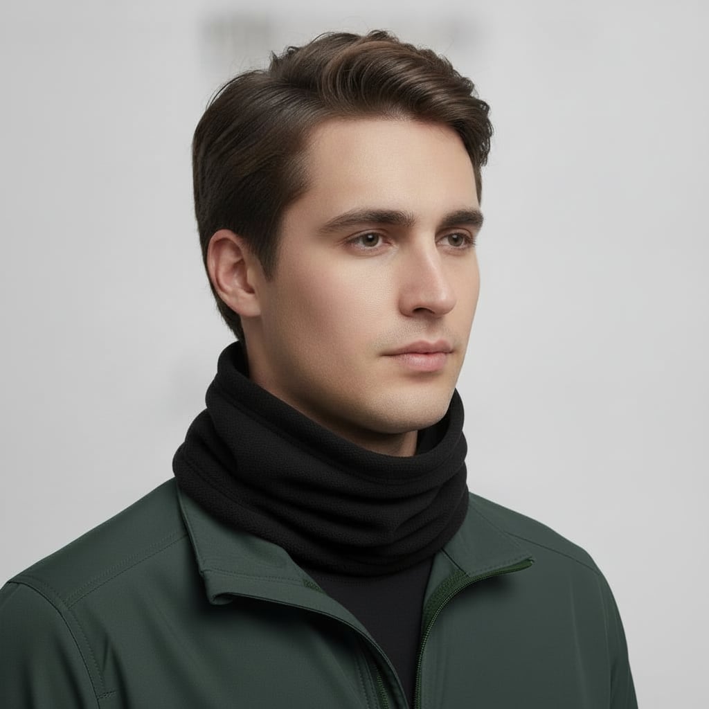 Basic men's drawstring neck - Black