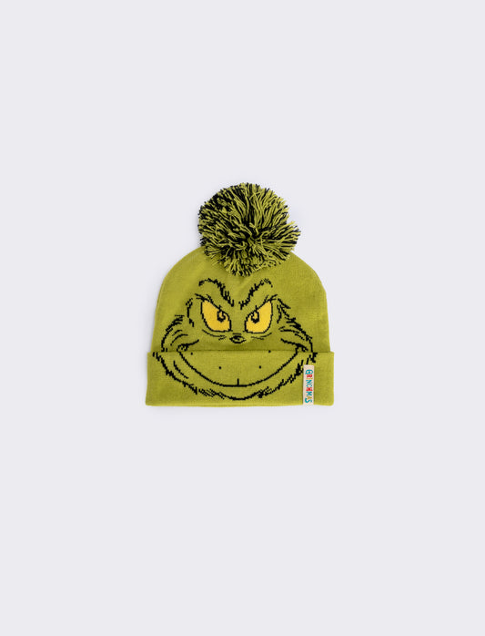 Cappello Grinch con pon pon divertente - Verde