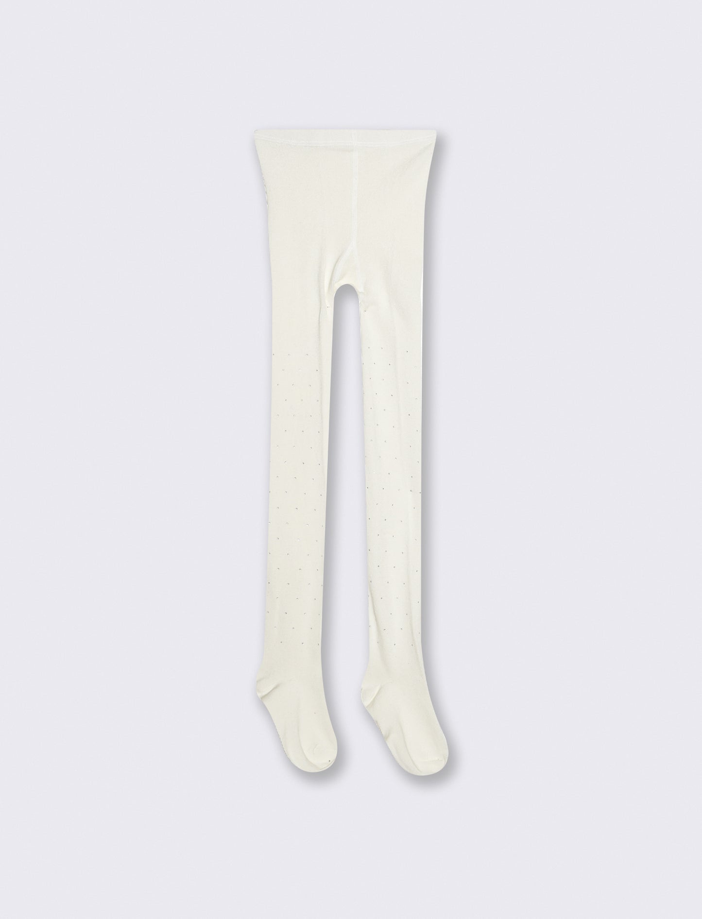 Girls' socks with decorative rhinestones - White