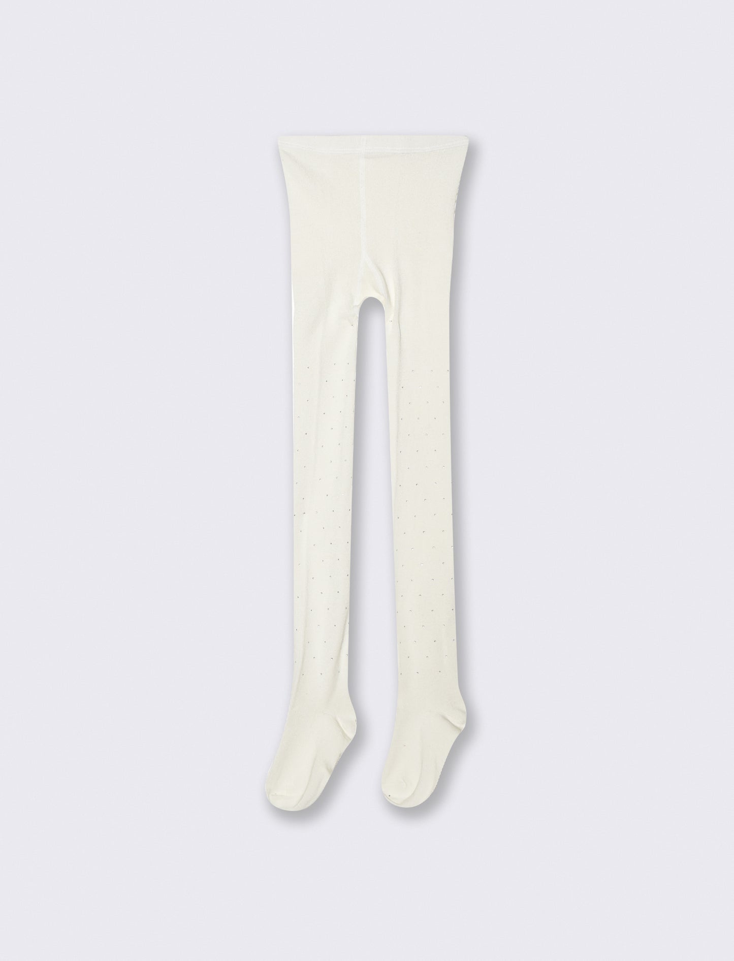 Girls' socks with decorative rhinestones - White