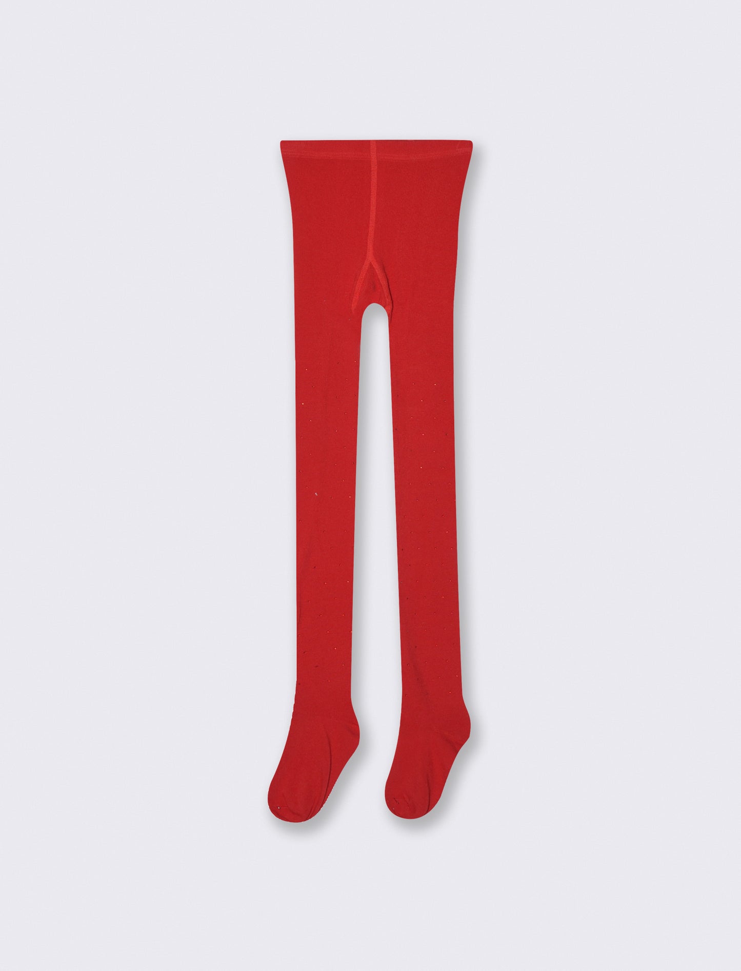 Girls' socks with decorative rhinestones - Red