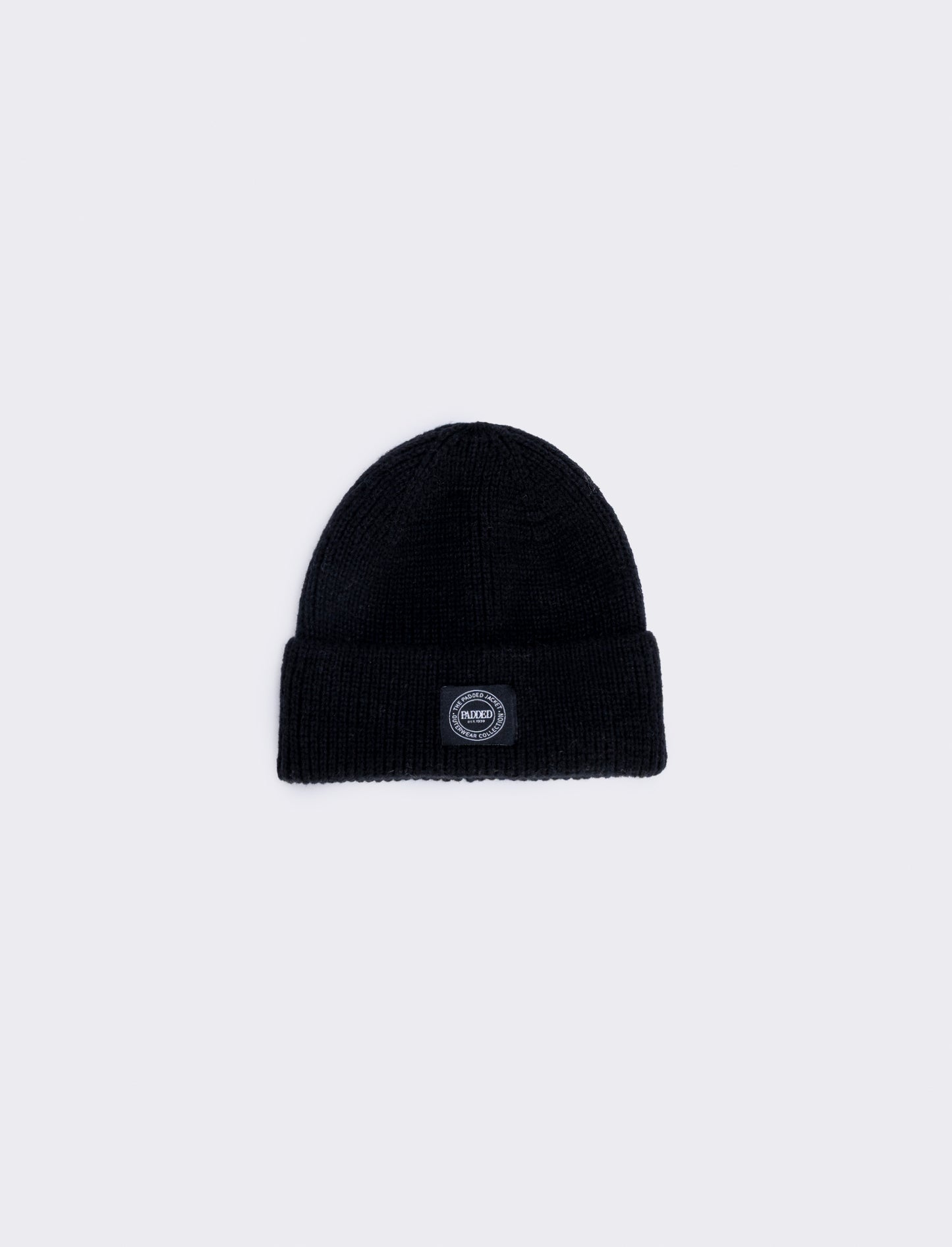Knit beanie with cuff - Black