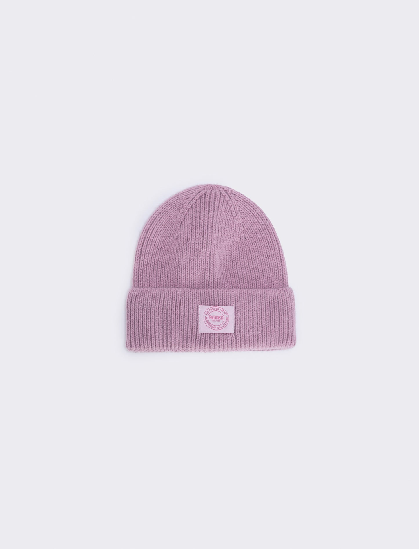 Cappello in maglia con risvolto - Rosa