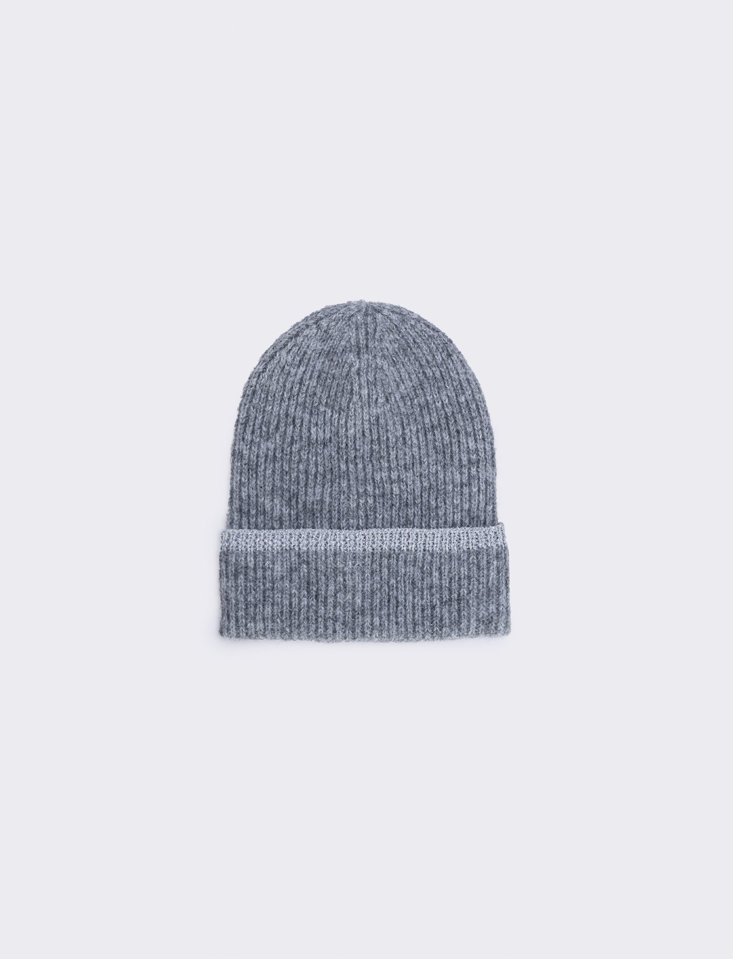 Cappello maglia con bordino lurex - Grigio