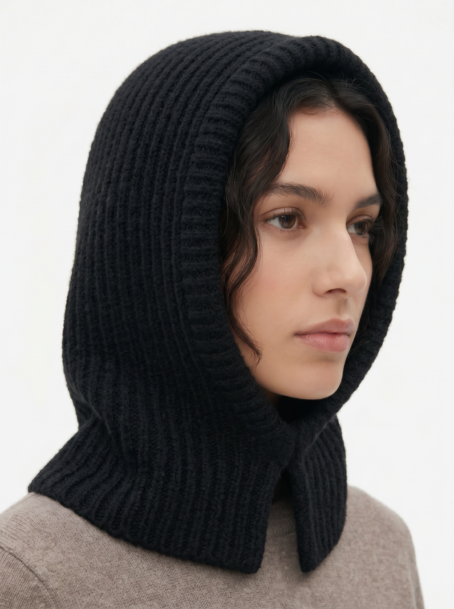 Elegant Balaclava Hood - Black