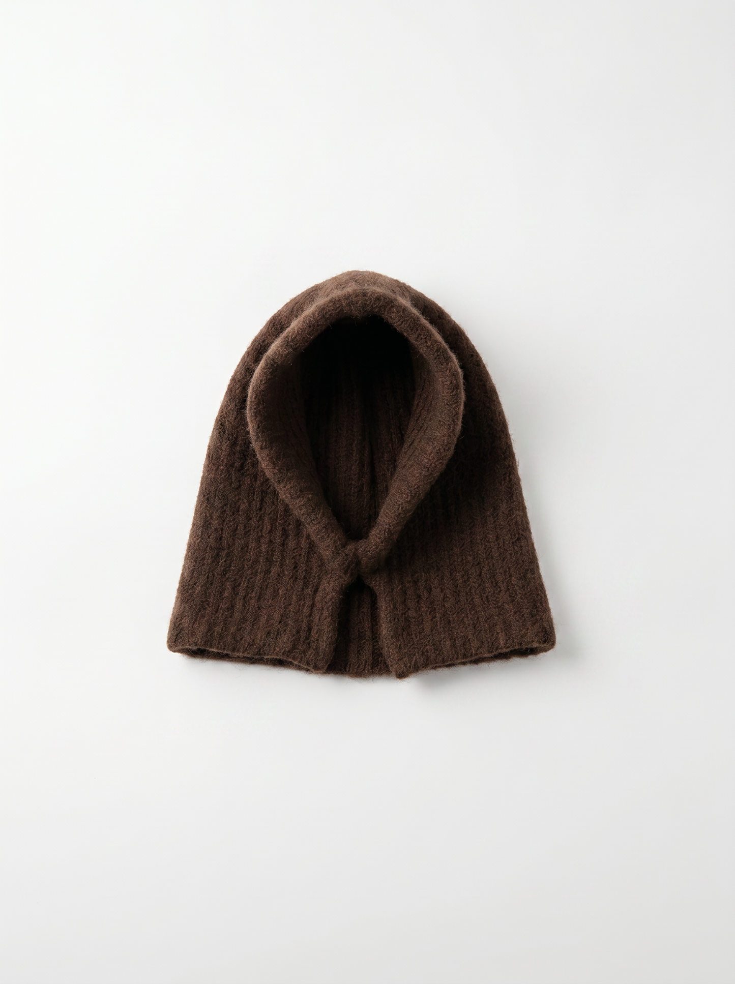 Elegant Balaclava Hood - Brown