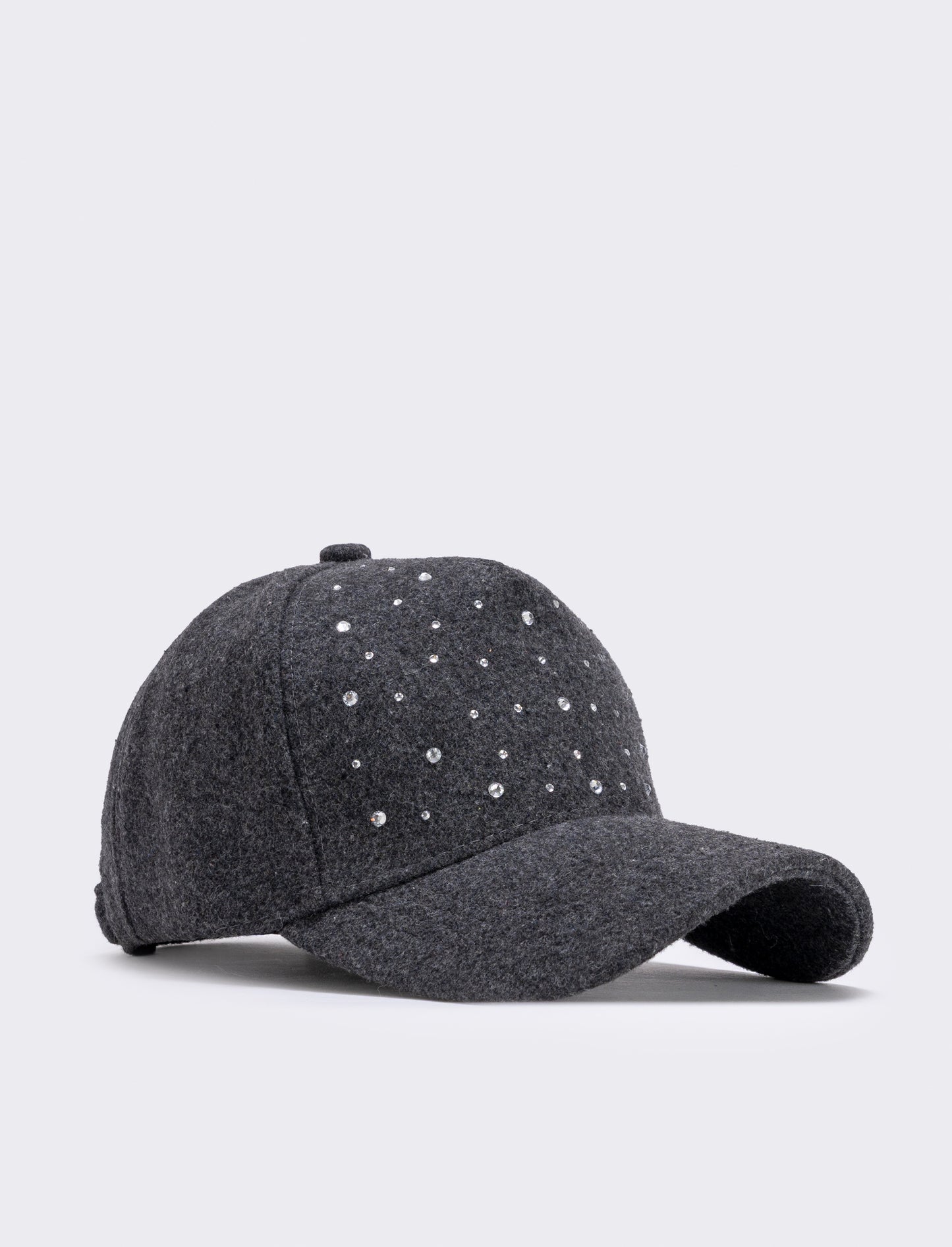 Baseball with rhinestones in fabric - Grey
