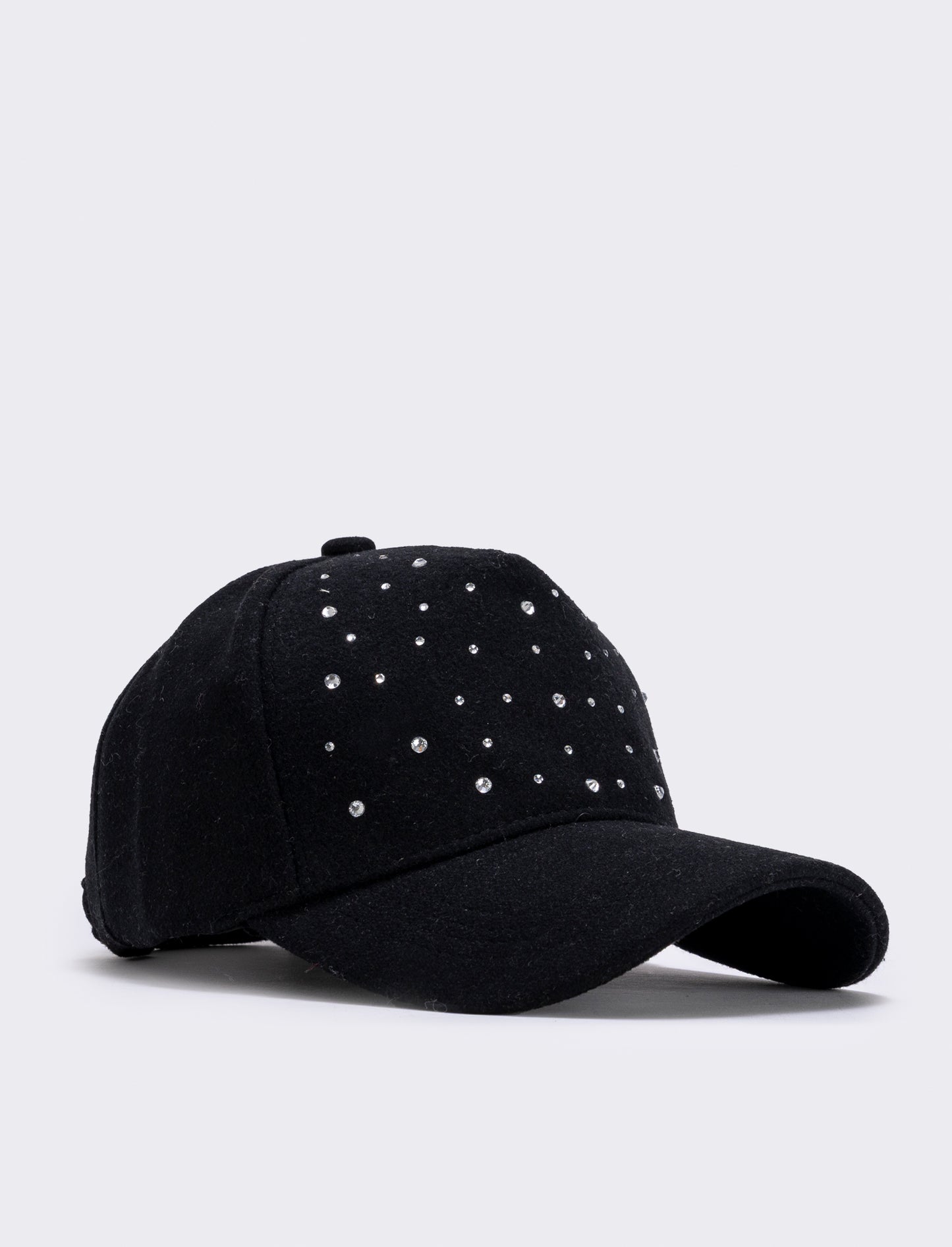 Baseball with rhinestones in fabric - Black