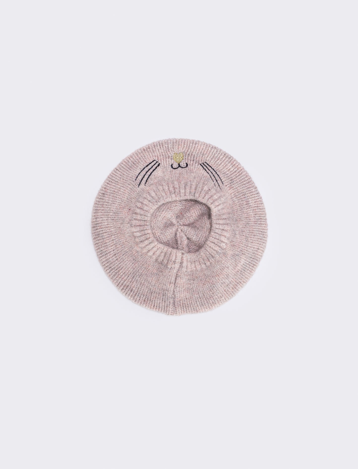 Cappello basco gattina con orecchie - Beige