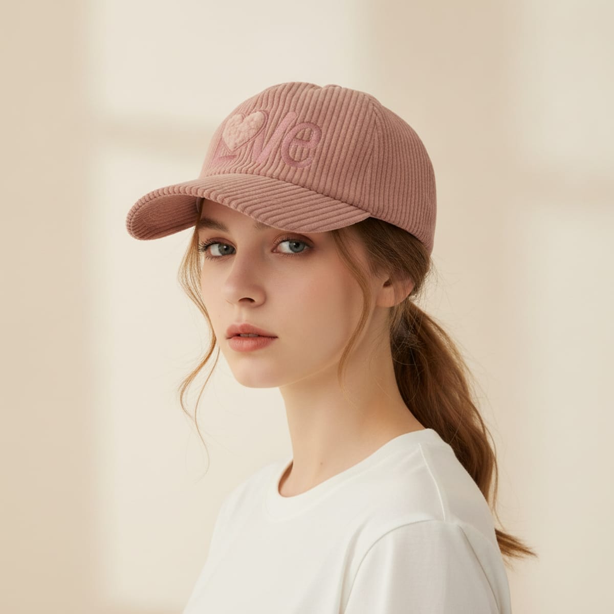 Baseball a coste con scritta distintiva - Rosa