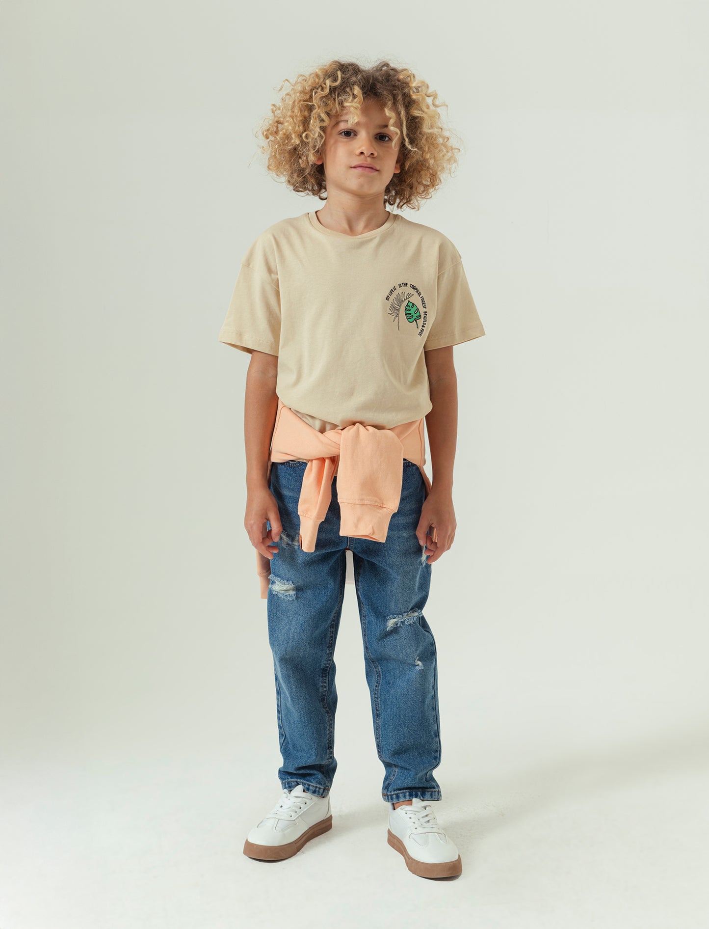 T-shirt LOOSE FIT da bambino - Beige