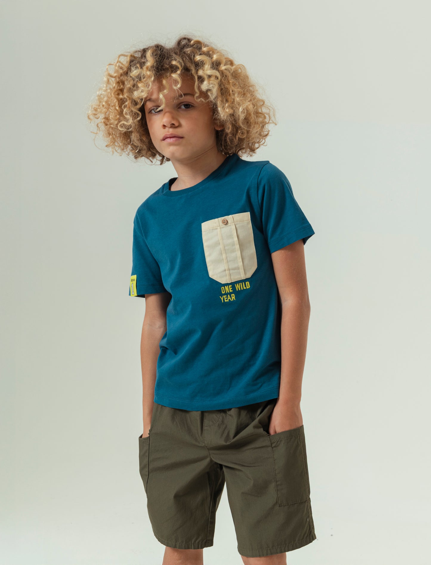 T-shirt da bambino - Verde Ottanio