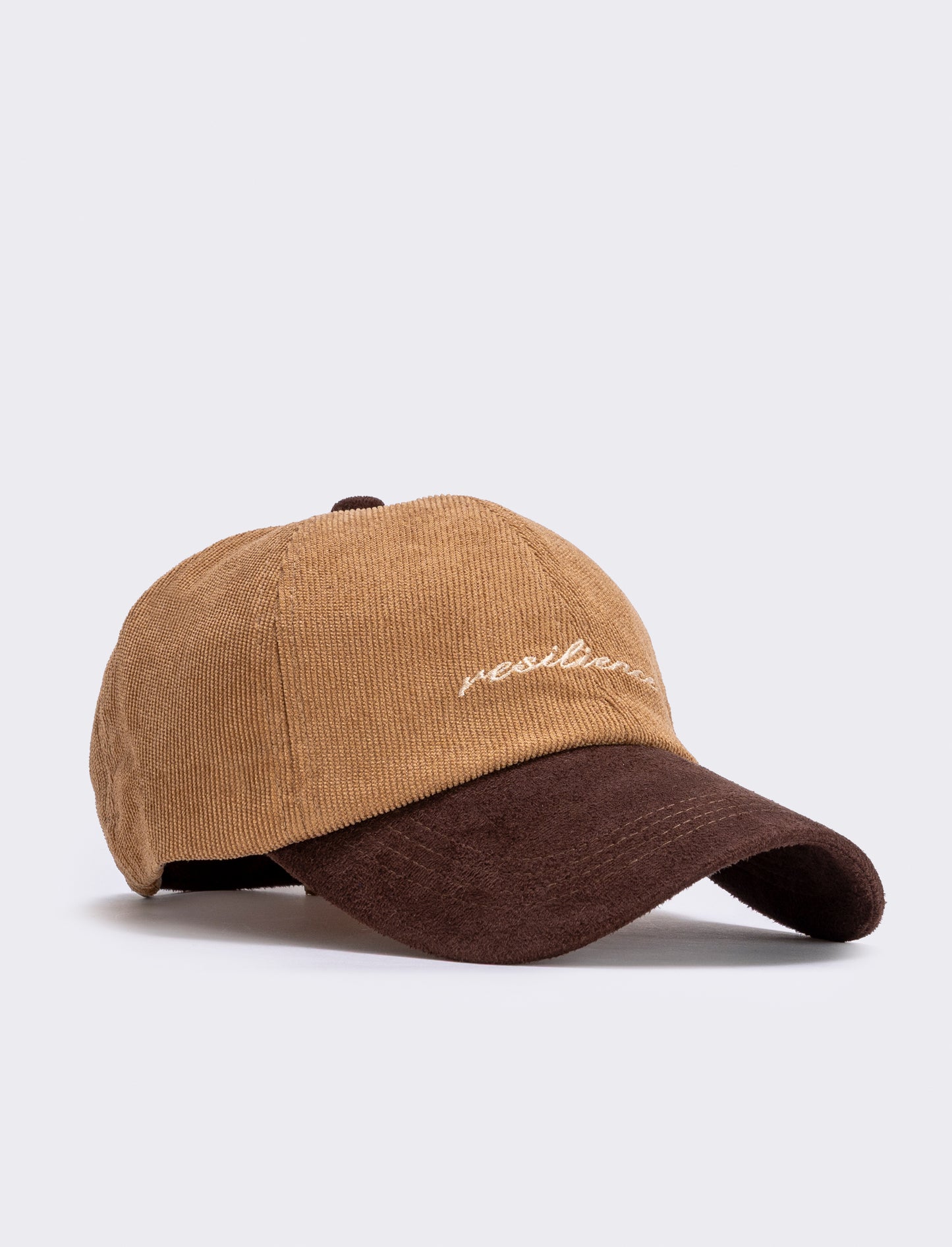 Visiera Baseball a Contrasto con Ricamo - Cammello