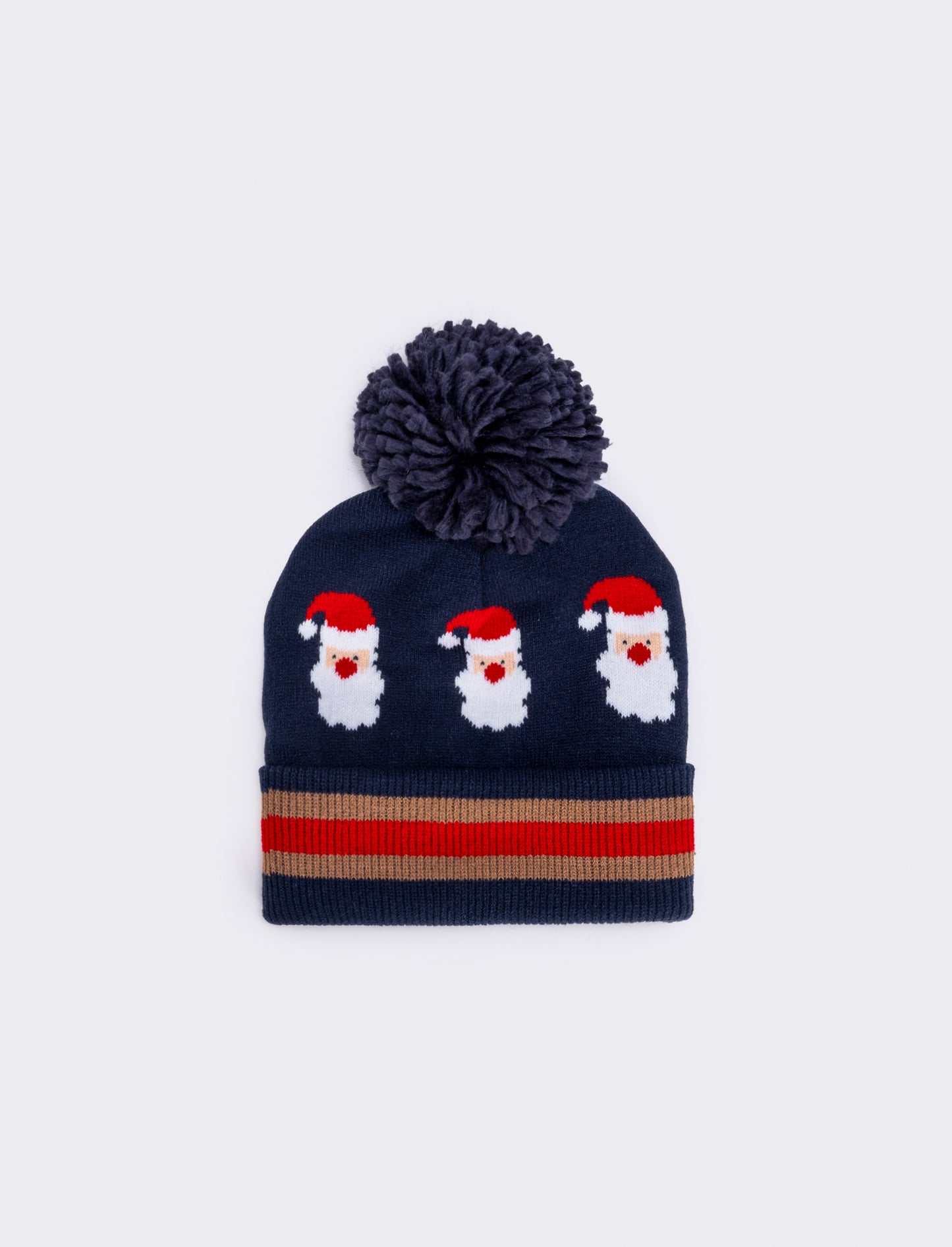 Cappello natalizio con pon pon festoso - Blu
