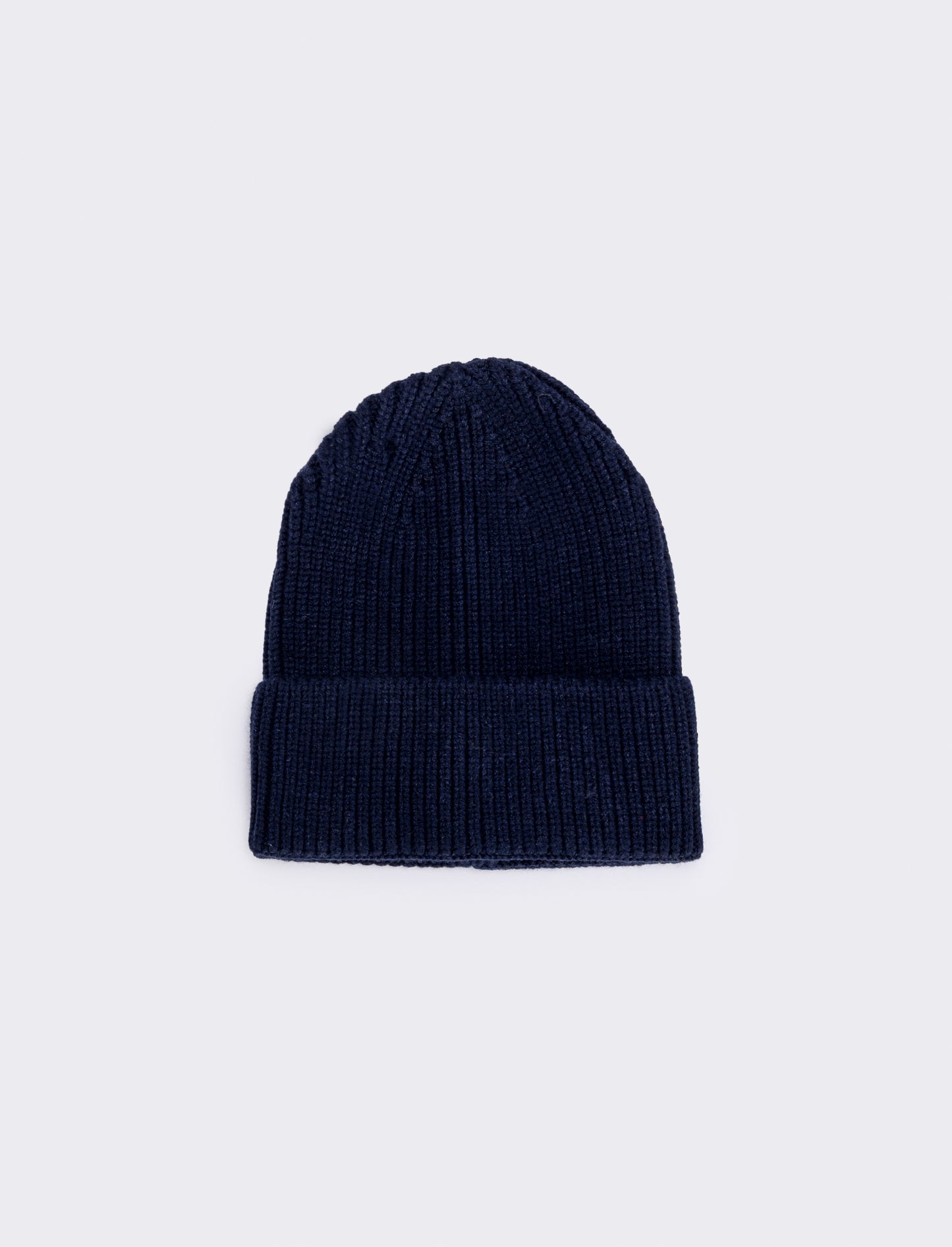 Cappello maglia con risvolto per uomo - Blu