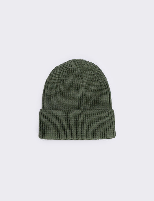 Men's Knit Beanie with Cuff - Green