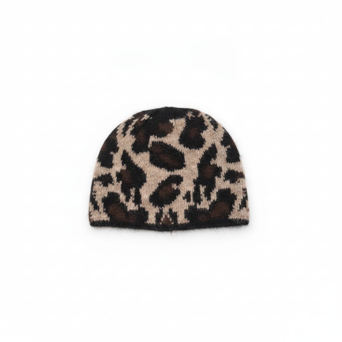 Cappello cuffia leopardato - Nero