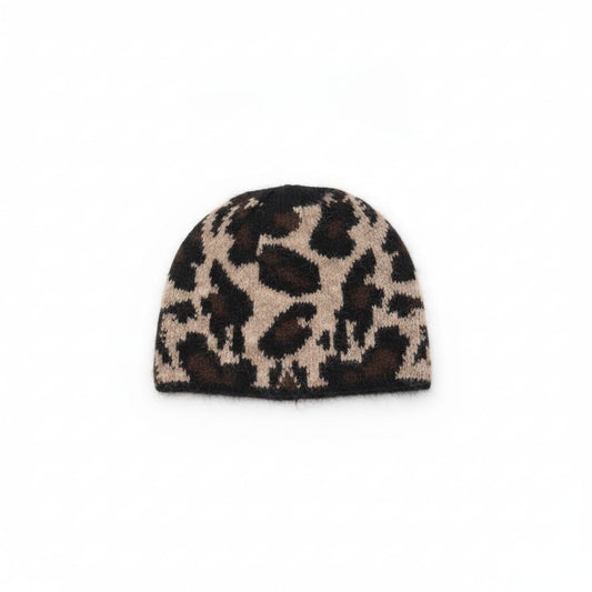 Cappello cuffia leopardato - Nero