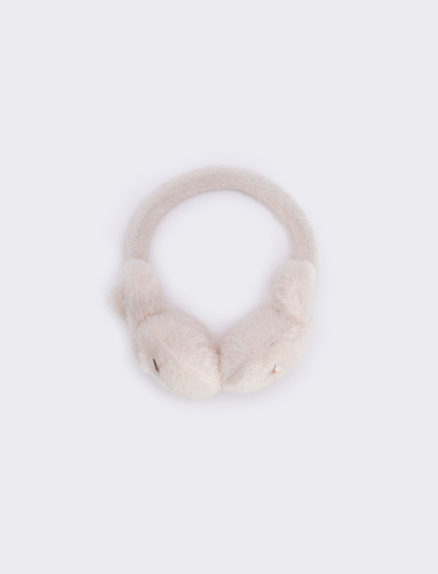 Faux Fur Bunny Earmuffs - White