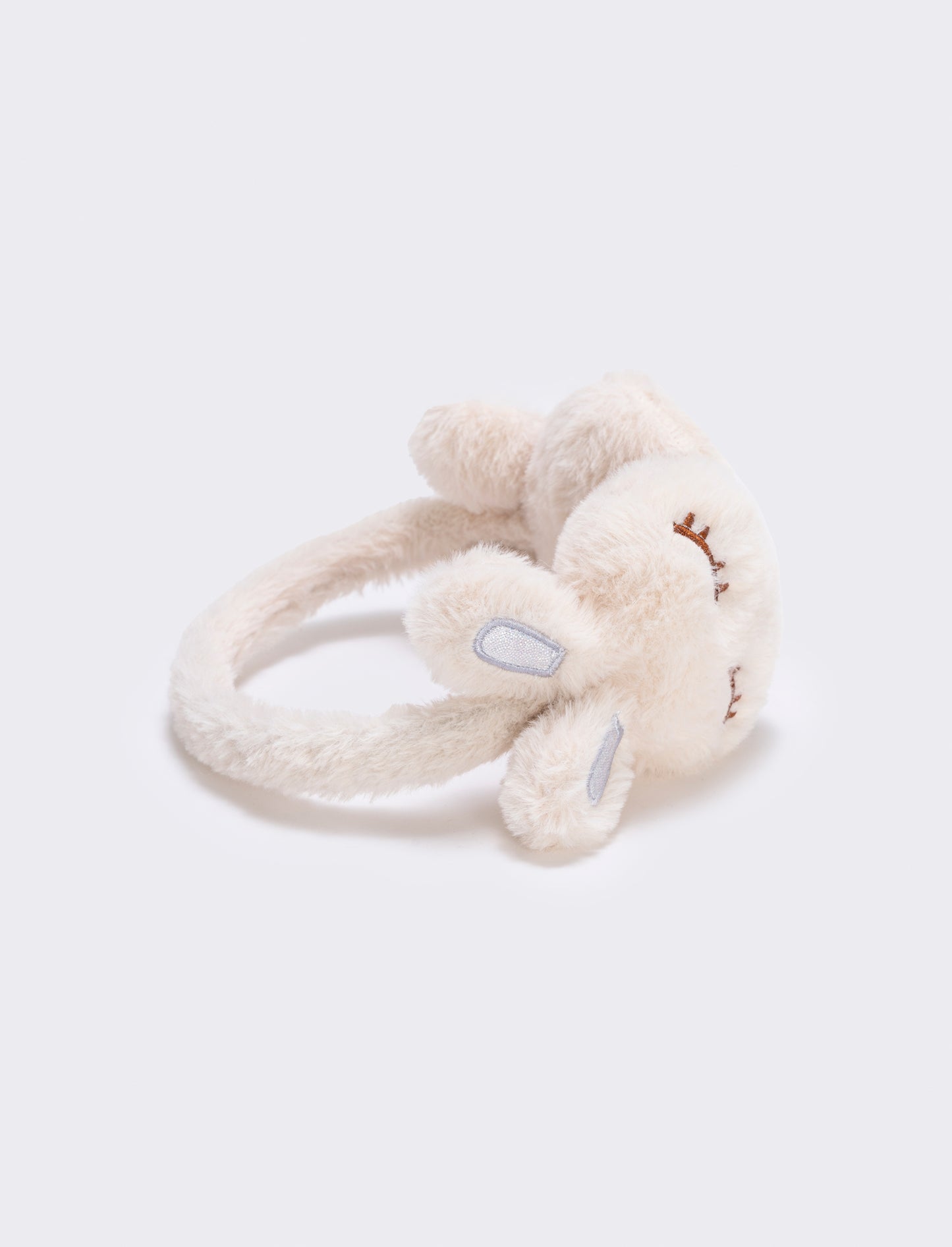 Faux Fur Bunny Earmuffs - White