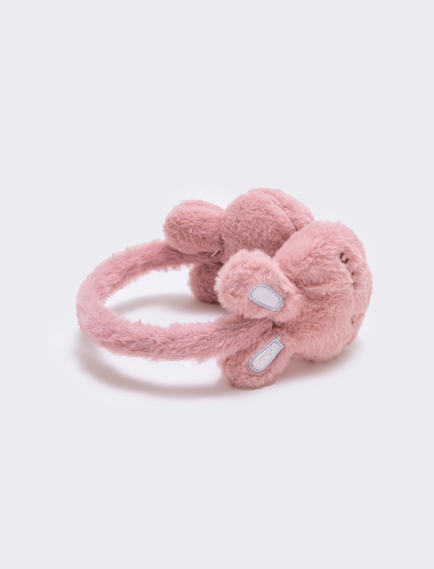Faux Fur Bunny Earmuffs - Pink