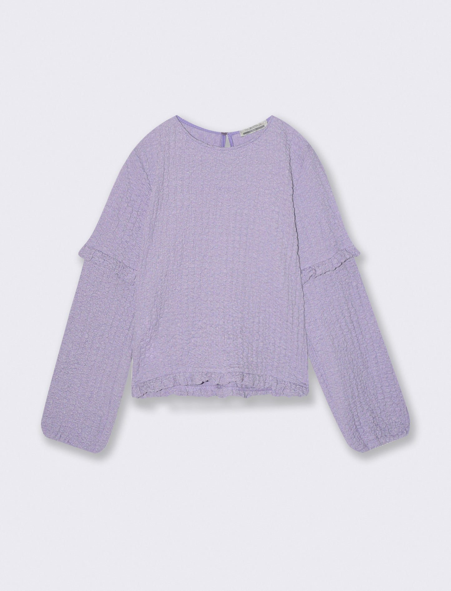 Child's crinkled blouse with ruffles - Purple