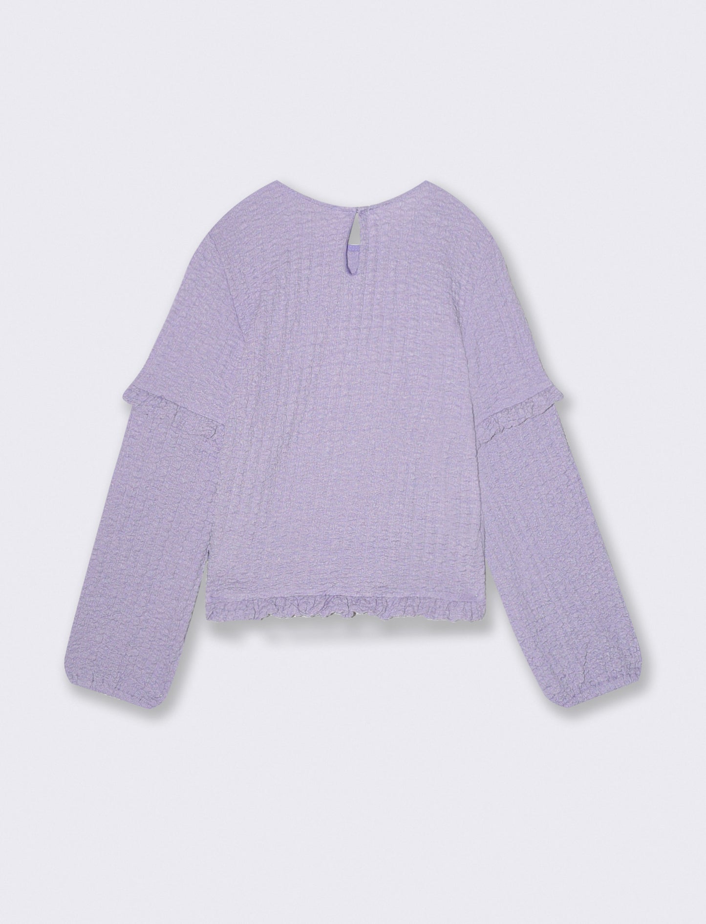 Child's crinkled blouse with ruffles - Purple