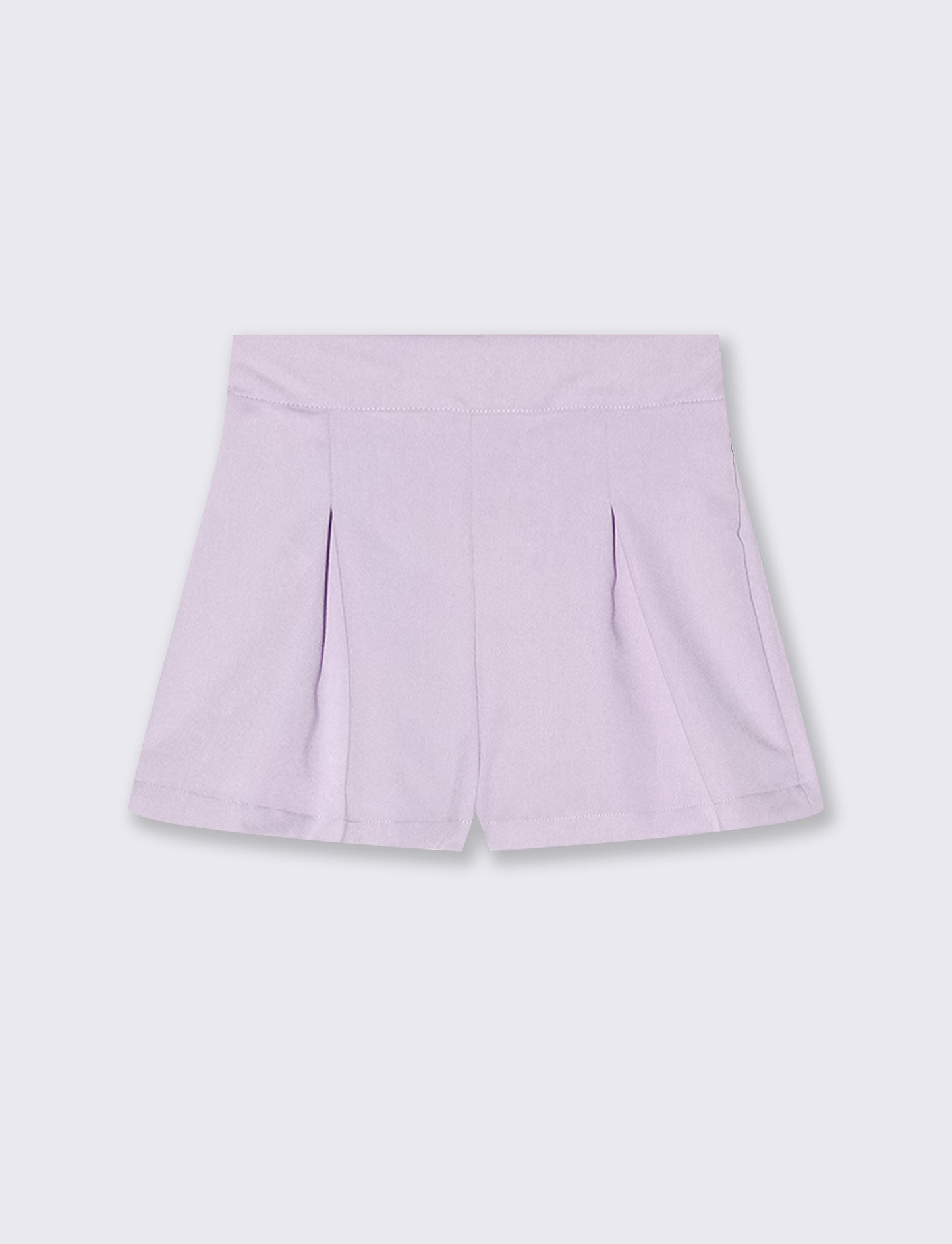 Short da bambina con pinces e bustino - Viola glicine