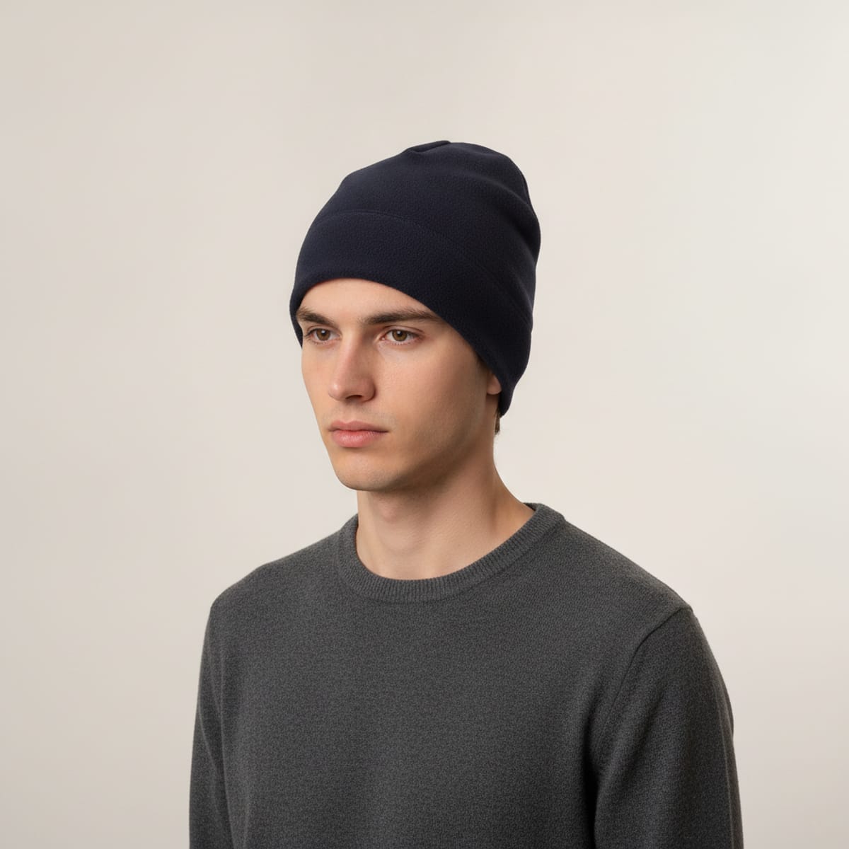 Cuffia melange basic per bambini - Blu