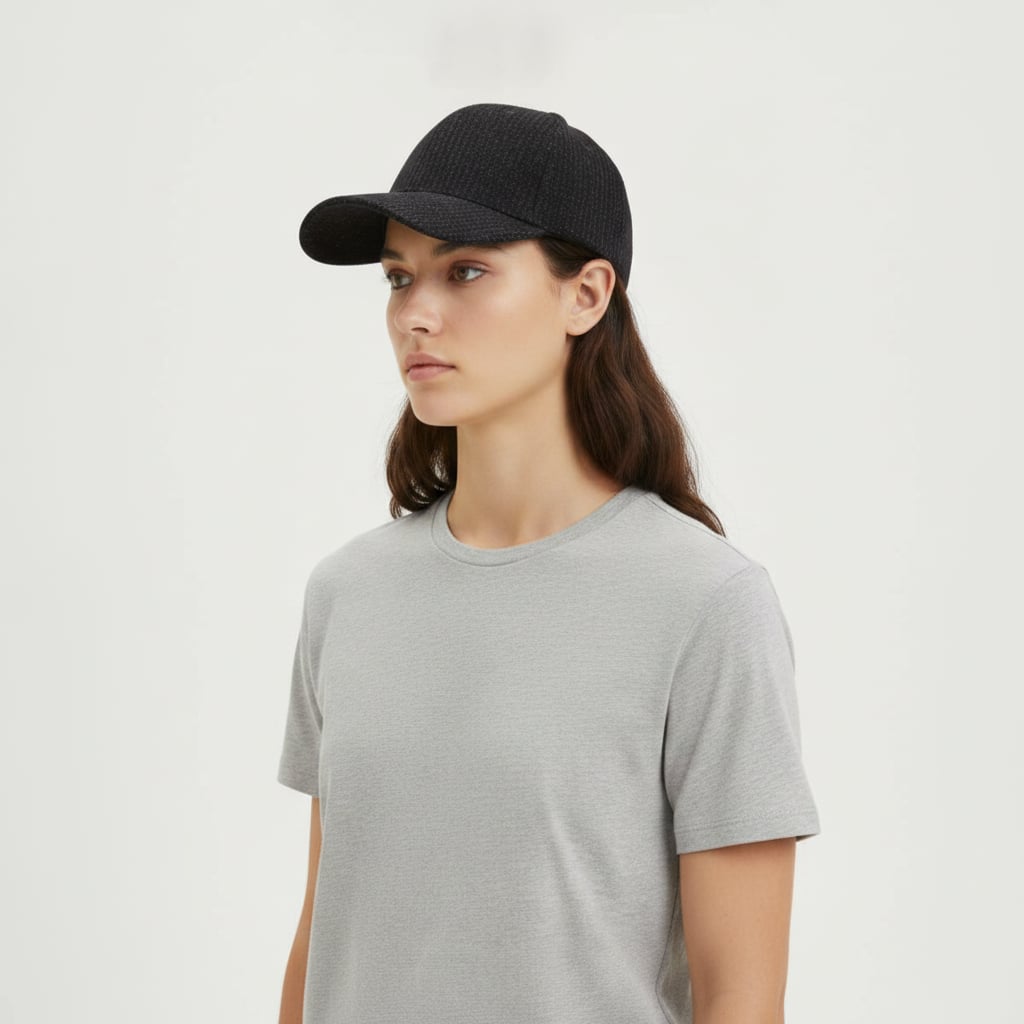 Baseball cap with lurex - Black